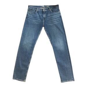 7 for All Mankind Men's Slimmy Jeans 40x34 Excellent Condition Medium/ Dark Wash